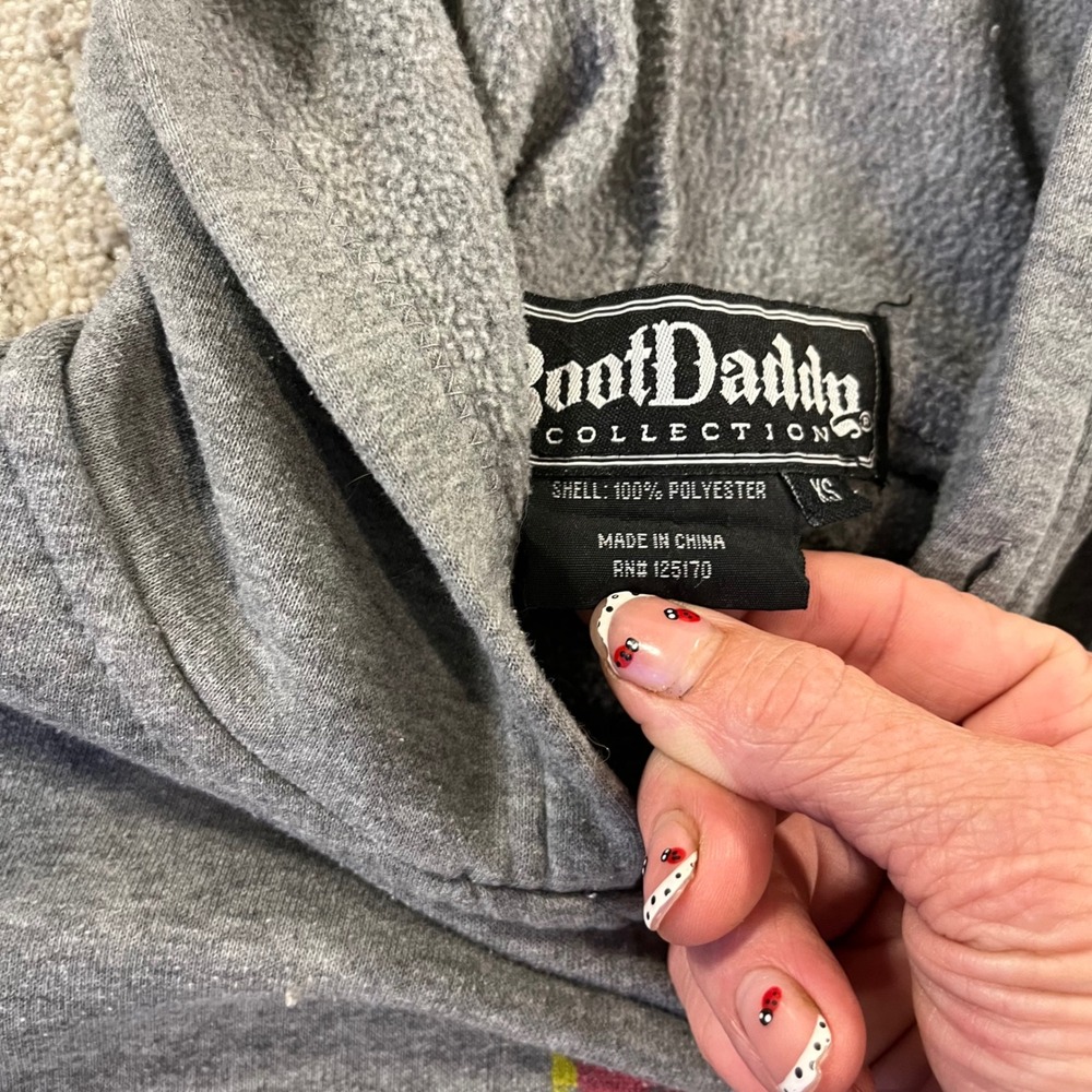 BootDaddy Collection Hoodie Womens‎ XS Gray Graphic Southwestern Eagle - Picture 3 of 11
